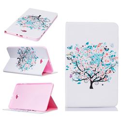 Colorful Tree Folio Stand Leather Wallet Case for Samsung Galaxy Tab A 10.1 T580 T585