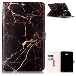 Black Gold Marble Folio Flip Stand PU Leather Wallet Case for Samsung Galaxy Tab A 10.1 T580 T585