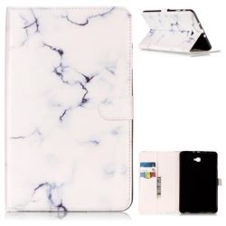 Soft White Marble Folio Flip Stand PU Leather Wallet Case for Samsung Galaxy Tab A 10.1 T580 T585