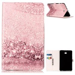 Glittering Rose Gold Folio Flip Stand PU Leather Wallet Case for Samsung Galaxy Tab A 10.1 T580 T585