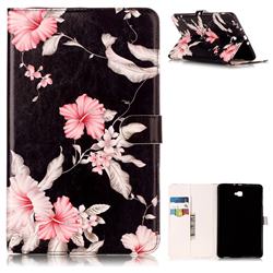 Azalea Flower Folio Flip Stand PU Leather Wallet Case for Samsung Galaxy Tab A 10.1 T580 T585