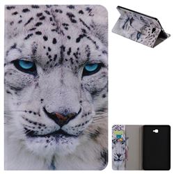 White Leopard Folio Flip Stand Leather Wallet Case for Samsung Galaxy Tab A 10.1 T580 T585