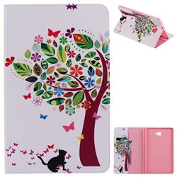 Cat and Tree Folio Flip Stand Leather Wallet Case for Samsung Galaxy Tab A 10.1 T580 T585
