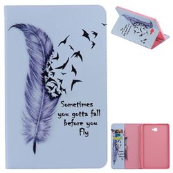 Feather Birds Folio Flip Stand Leather Wallet Case for Samsung Galaxy Tab A 10.1 T580 T585