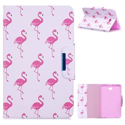 Red Flamingo Folio Flip Stand Leather Wallet Case for Samsung Galaxy Tab A 10.1 T580 T585