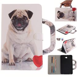 Pug Dog Handbag Tablet Leather Wallet Flip Cover for Samsung Galaxy Tab A 10.1 T580 T585