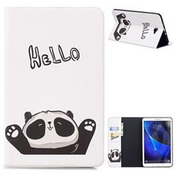 Hello Panda Folio Stand Tablet Leather Wallet Case for Samsung Galaxy Tab A 10.1 T580 T585