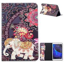 Totem Flower Elephant Folio Stand Tablet Leather Wallet Case for Samsung Galaxy Tab A 10.1 T580 T585
