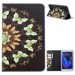 Circle Butterflies Folio Stand Tablet Leather Wallet Case for Samsung Galaxy Tab A 10.1 T580 T585