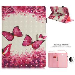 Rose Butterfly 3D Painted Leather Wallet Tablet Case for Samsung Galaxy Tab A 10.1 T580 T585