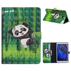 Climbing Bamboo Panda 3D Painted Leather Tablet Wallet Case for Samsung Galaxy Tab A 10.1 T580 T585