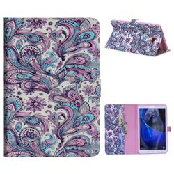 Swirl Flower 3D Painted Leather Tablet Wallet Case for Samsung Galaxy Tab A 10.1 T580 T585