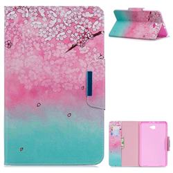 Gradient Flower Folio Flip Stand Leather Wallet Case for Samsung Galaxy Tab A 10.1 T580 T585