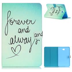 Love Forever Folio Stand Leather Wallet Case for Samsung Galaxy Tab A 10.1 T580 T585