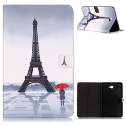 Rain Eiffel Tower Folio Stand Leather Wallet Case for Samsung Galaxy Tab A 10.1 T580 T585