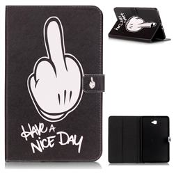 Have a Nice Day Folio Stand Leather Wallet Case for Samsung Galaxy Tab A 10.1 T580 T585
