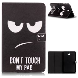 Do Not Touch My Phone Folio Stand Leather Wallet Case for Samsung Galaxy Tab A 10.1 T580 T585