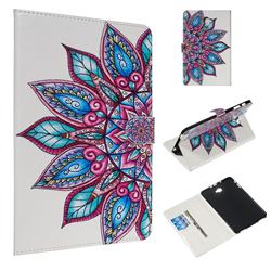 Mandala Flower Smooth Leather Tablet Wallet Case for Samsung Galaxy Tab A 10.1 T580 T585