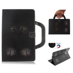 Mysterious Cat Handbag Tablet Leather Wallet Flip Cover for Samsung Galaxy Tab A 10.5 T590 T595