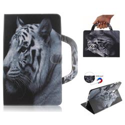 White Tiger Handbag Tablet Leather Wallet Flip Cover for Samsung Galaxy Tab A 10.5 T590 T595
