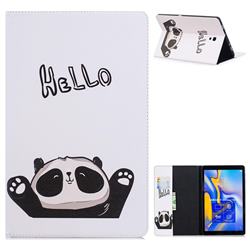 Hello Panda Folio Stand Tablet Leather Wallet Case for Samsung Galaxy Tab A 10.5 T590 T595