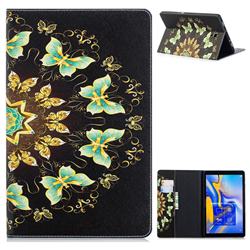 Circle Butterflies Folio Stand Tablet Leather Wallet Case for Samsung Galaxy Tab A 10.5 T590 T595