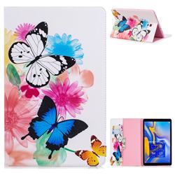 Vivid Flying Butterflies Folio Stand Leather Wallet Case for Samsung Galaxy Tab A 10.5 T590 T595