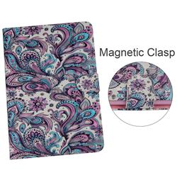 Swirl Flower 3D Painted Leather Tablet Wallet Case for Samsung Galaxy Tab A 10.5 T590 T595