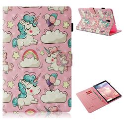 Angel Pony 3D Painted Leather Wallet Tablet Case for Samsung Galaxy Tab A 10.5 T590 T595