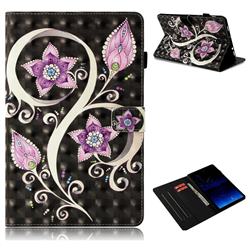 Peacock Flower 3D Painted Leather Wallet Tablet Case for Samsung Galaxy Tab A 10.5 T590 T595