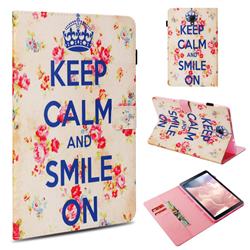 The Crown of Flowers Folio Stand Leather Wallet Case for Samsung Galaxy Tab A 10.5 T590 T595