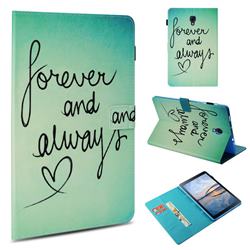 Love Forever Folio Stand Leather Wallet Case for Samsung Galaxy Tab A 10.5 T590 T595