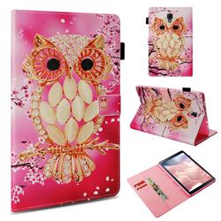 Petal Owl Folio Stand Leather Wallet Case for Samsung Galaxy Tab A 10.5 T590 T595