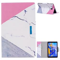 Triangle Marble Folio Flip Stand Leather Wallet Case for Samsung Galaxy Tab A 10.5 T590 T595