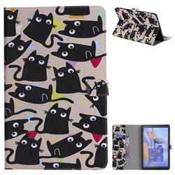 Cute Kitten Cat Folio Flip Stand Leather Wallet Case for Samsung Galaxy Tab A 10.5 T590 T595