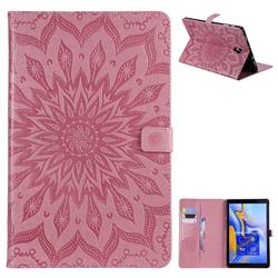 Embossing Sunflower Leather Flip Cover for Samsung Galaxy Tab A 10.5 T590 T595 - Pink