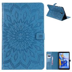 Embossing Sunflower Leather Flip Cover for Samsung Galaxy Tab A 10.5 T590 T595 - Blue