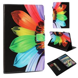 Colorful Sunflower Folio Stand Leather Wallet Case for Samsung Galaxy Tab A 10.5 T590 T595