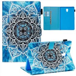 Underwater Mandala Flower Matte Leather Wallet Tablet Case for Samsung Galaxy Tab A 10.5 T590 T595