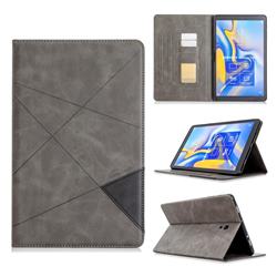 Binfen Color Prismatic Slim Magnetic Sucking Stitching Wallet Flip Cover for Samsung Galaxy Tab A 10.5 T590 T595 - Gray