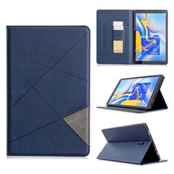Binfen Color Prismatic Slim Magnetic Sucking Stitching Wallet Flip Cover for Samsung Galaxy Tab A 10.5 T590 T595 - Blue