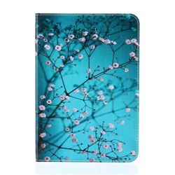Blue Plum flower Folio Stand Leather Wallet Case for Samsung Galaxy Tab S2 8.0 T710 T715 T719