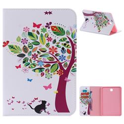 Cat and Tree Folio Flip Stand Leather Wallet Case for Samsung Galaxy Tab S2 8.0 T710 T715 T719