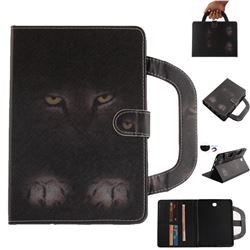 Mysterious Cat Handbag Tablet Leather Wallet Flip Cover for Samsung Galaxy Tab S2 8.0 T710 T715 T719