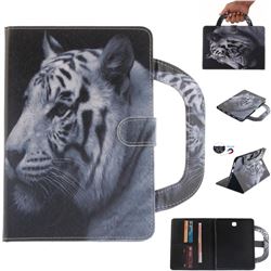 White Tiger Handbag Tablet Leather Wallet Flip Cover for Samsung Galaxy Tab S2 8.0 T710 T715 T719