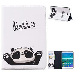 Hello Panda Folio Stand Tablet Leather Wallet Case for Samsung Galaxy Tab S2 8.0 T710 T715 T719