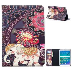 Totem Flower Elephant Folio Stand Tablet Leather Wallet Case for Samsung Galaxy Tab S2 8.0 T710 T715 T719
