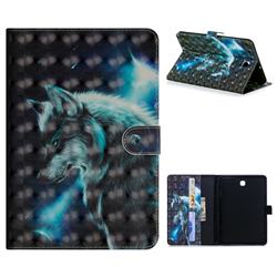 Snow Wolf 3D Painted Leather Tablet Wallet Case for Samsung Galaxy Tab S2 8.0 T710 T715 T719