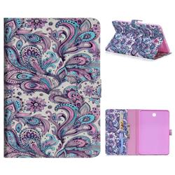 Swirl Flower 3D Painted Leather Tablet Wallet Case for Samsung Galaxy Tab S2 8.0 T710 T715 T719