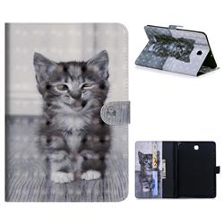 Smiling Cat 3D Painted Leather Tablet Wallet Case for Samsung Galaxy Tab S2 8.0 T710 T715 T719